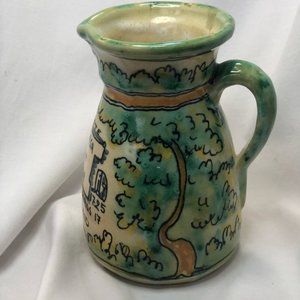 Vintage Art Pottery Pitcher Santa Fe Puente